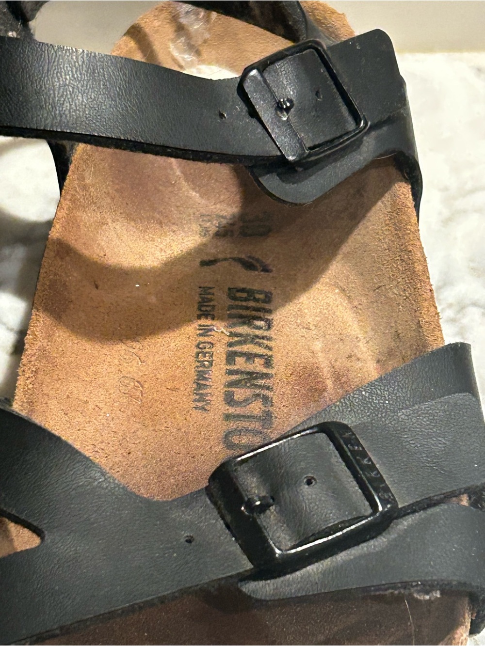 Black Rio Birkenstocks Sz 38 Size 7 - Picture 6 of 8
